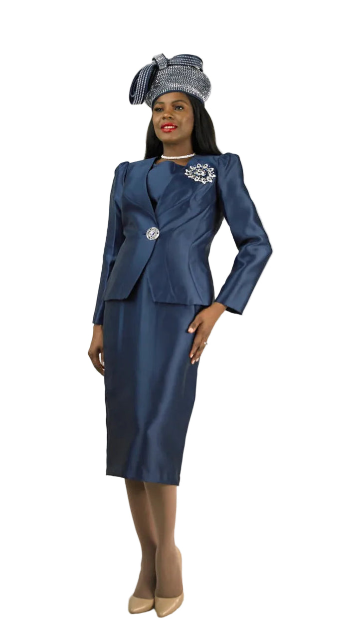 3-Piece Long Sleeve Mid-Length Skirt Suit 4890