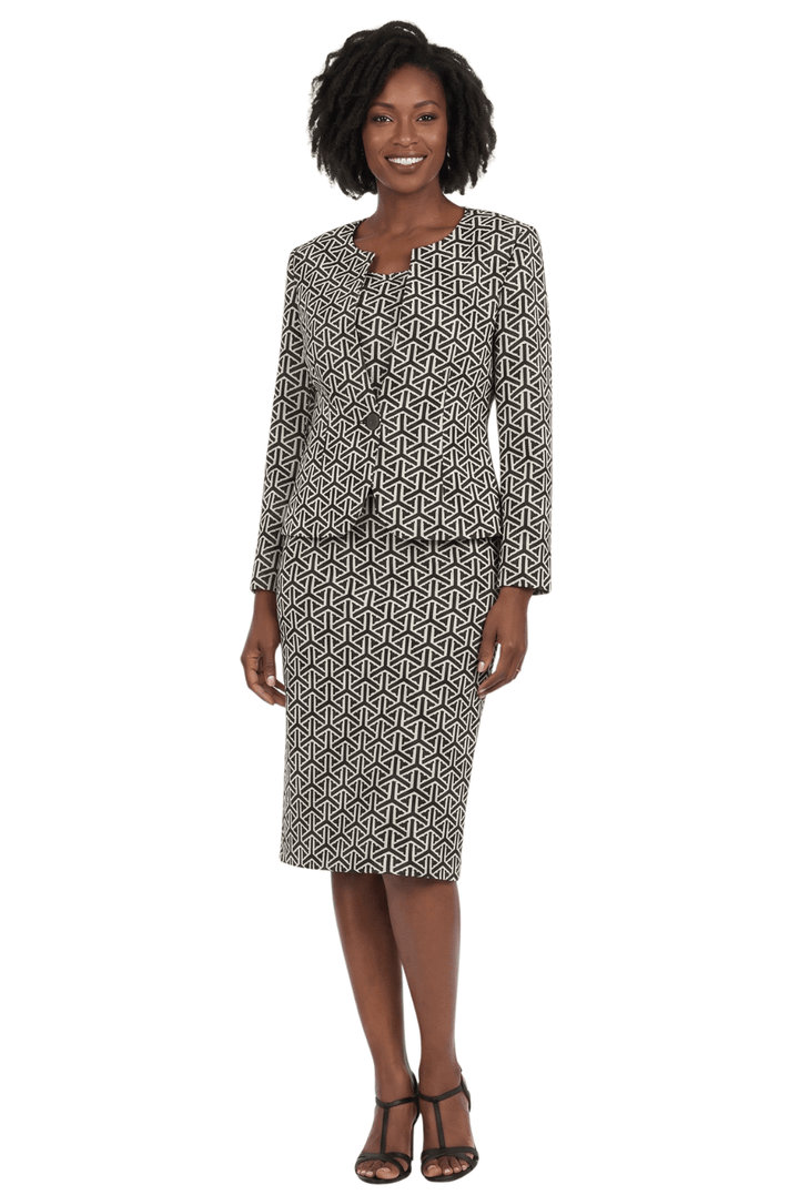 3pc Novelty Skirt Suit w/ Embellished Button - Especially Yours
