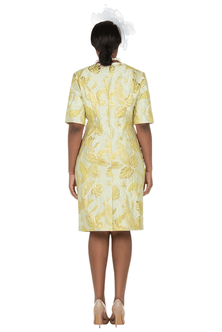 Short Slv Brocade Sheath Dress - Plus - Especially Yours