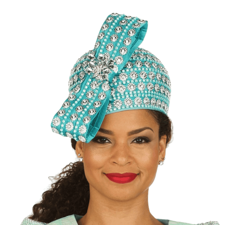 Rhinestoned Pillbox Hat w/ Brooched Vertical Bow - Especially Yours