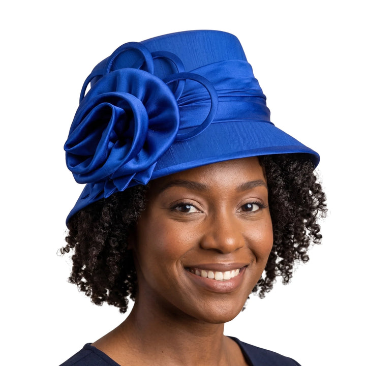 Small Brim w/ Ribbon Flower Basic Hat
