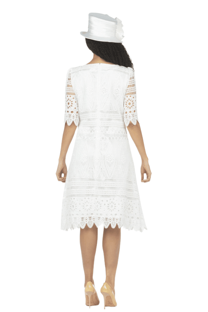 1pc Elbow Length Slv Lux Lace Shift Dress - Plus - Especially Yours