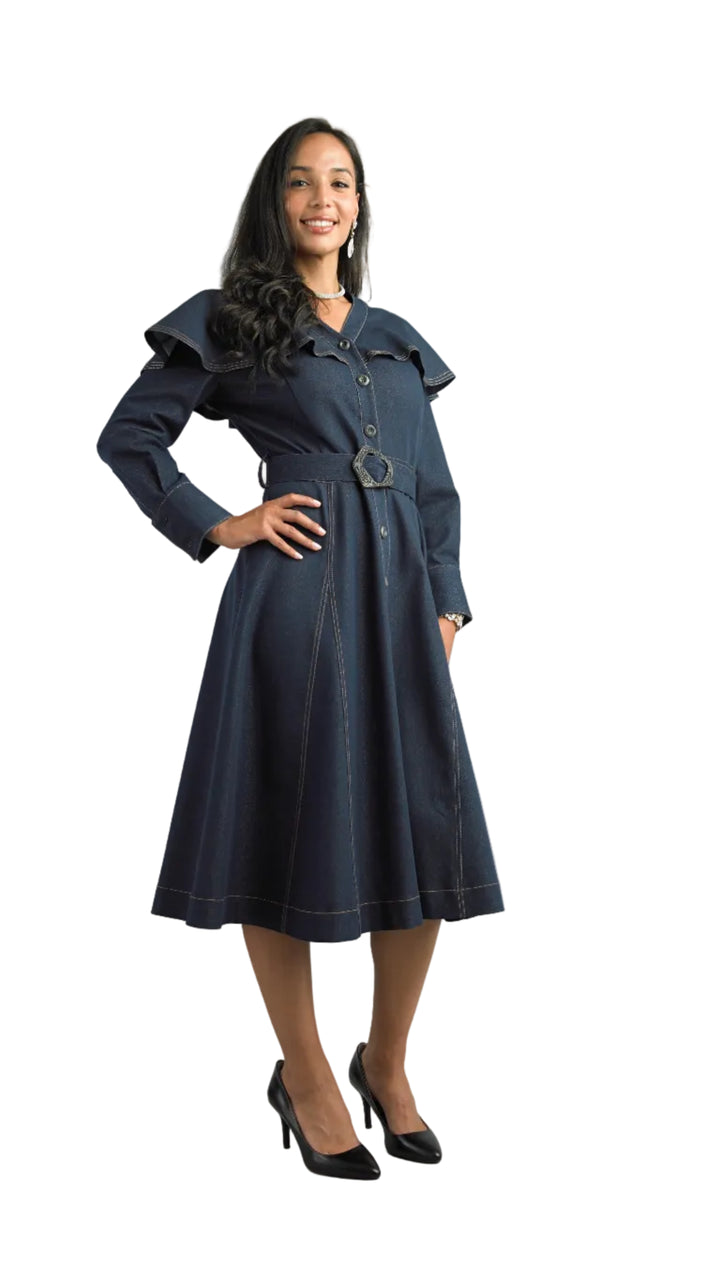 Long Sleeve Mid-Length Dress 5072