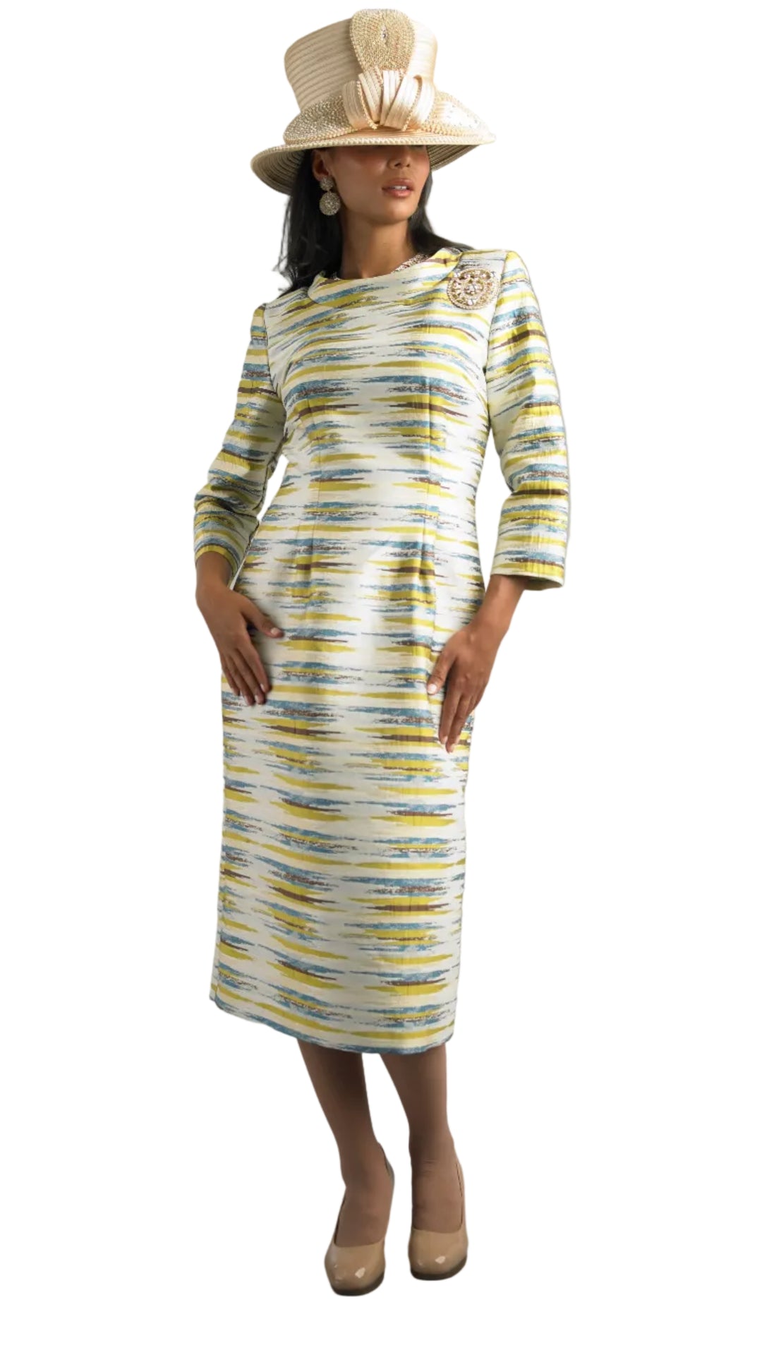 2-Piece Long Sleeve Long Length Dress 5096