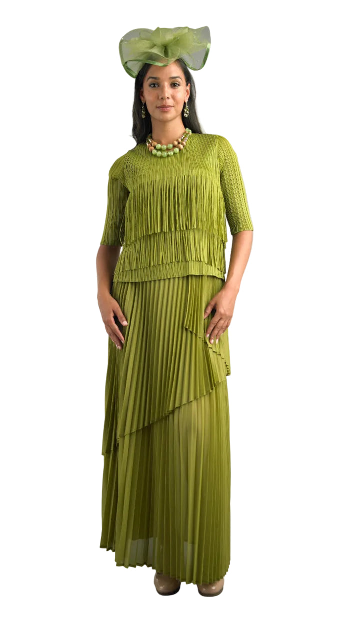 2-Piece Short Sleeve Long Length Dress 5103