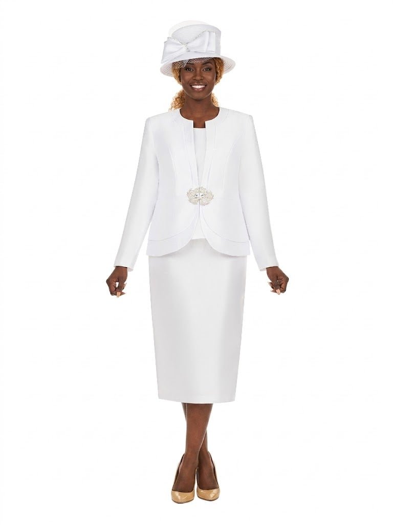 3pc Silky Twl Skt Suit w/ Layered Designs - Especially Yours