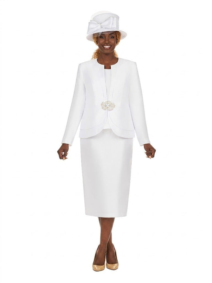 3pc Silky Twl Skt Suit w/ Layered Designs - Especially Yours