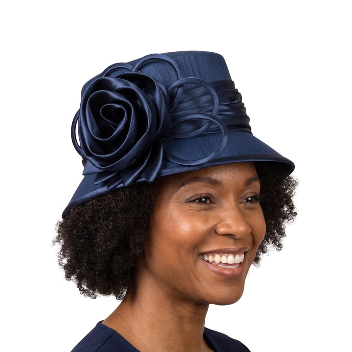 Small Brim w/ Ribbon Flower Basic Hat