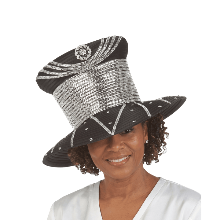 High Crown Heavily Stoned Medium Brim Hat - Especially Yours