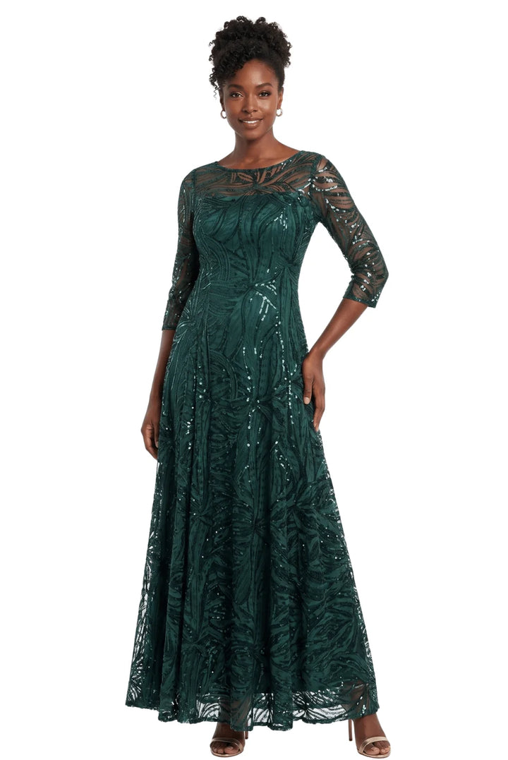 Evening Dress w/ See-thru Sleeves