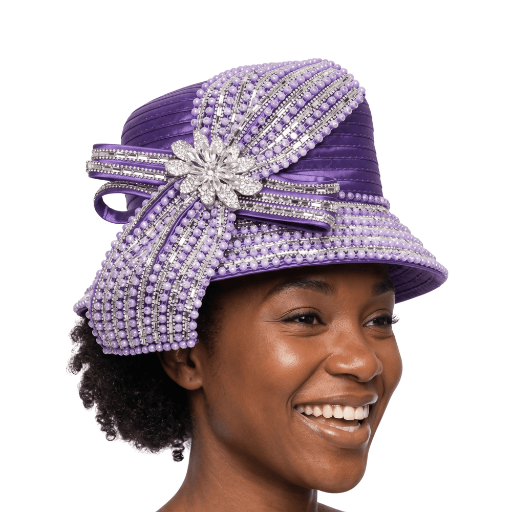 Small Brm Hat w/ Massive Rhinestones Decor - Especially Yours