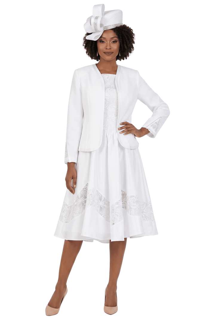 2pc Shantung+Lace A-line Dress w/ Jkt - Especially Yours