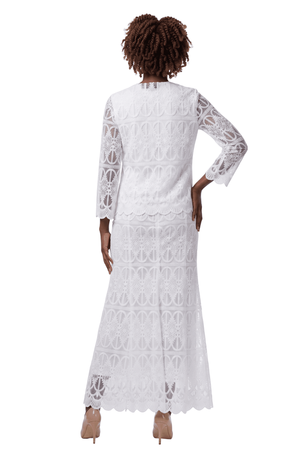 3pc Lux Lace Skirt Suit w/ Scallop Hems - Especially Yours