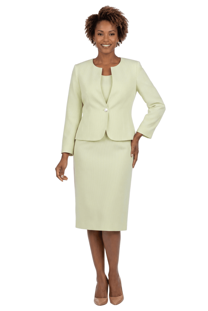 3pc Novelty Skirt Suit w/ Embellished Button - Plus Size - Especially Yours