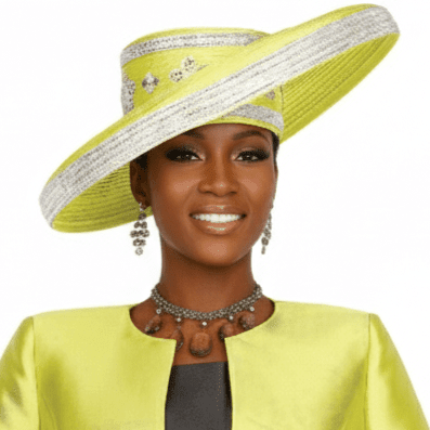Elegant Olive Church Hat by Champagne Italy H6108 for Special Occasions - Especially Yours