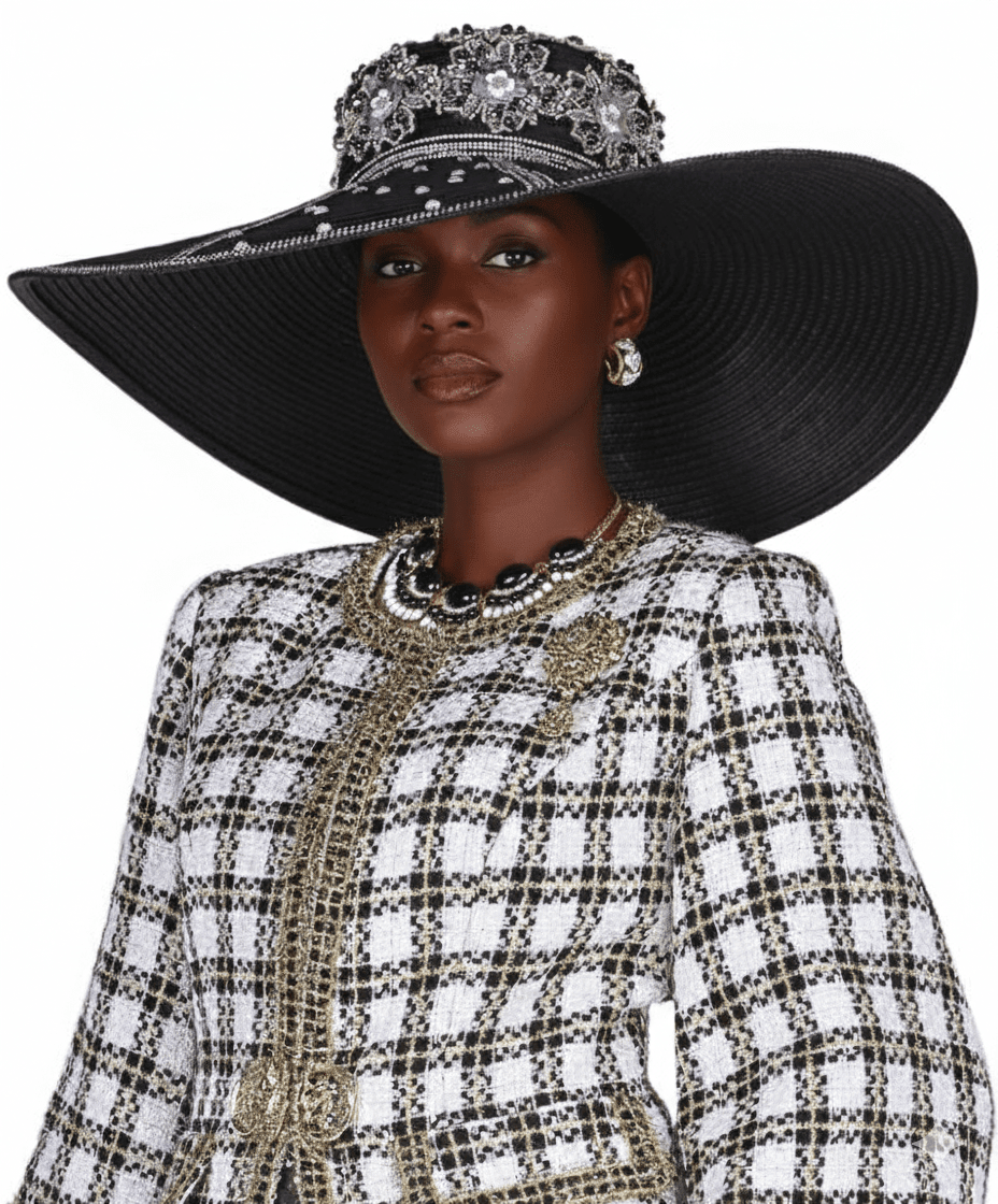Elite Champagne H6165 - BK Women's Black Elegant Church Hat for Special Occasions - Especially Yours