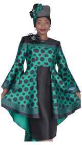 GREEN WITH BLACK 6302