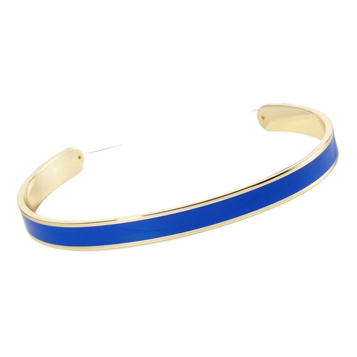 Gold Dipped Solid GAMEDAY Color Enamel Cuff Bracelet - Especially Yours