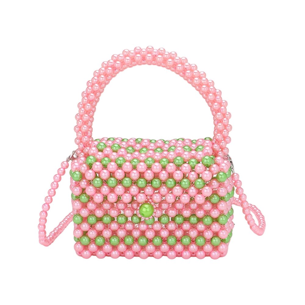 Pearl Beaded Mini Top Handle Handbag / Crossbody Bag - Especially Yours