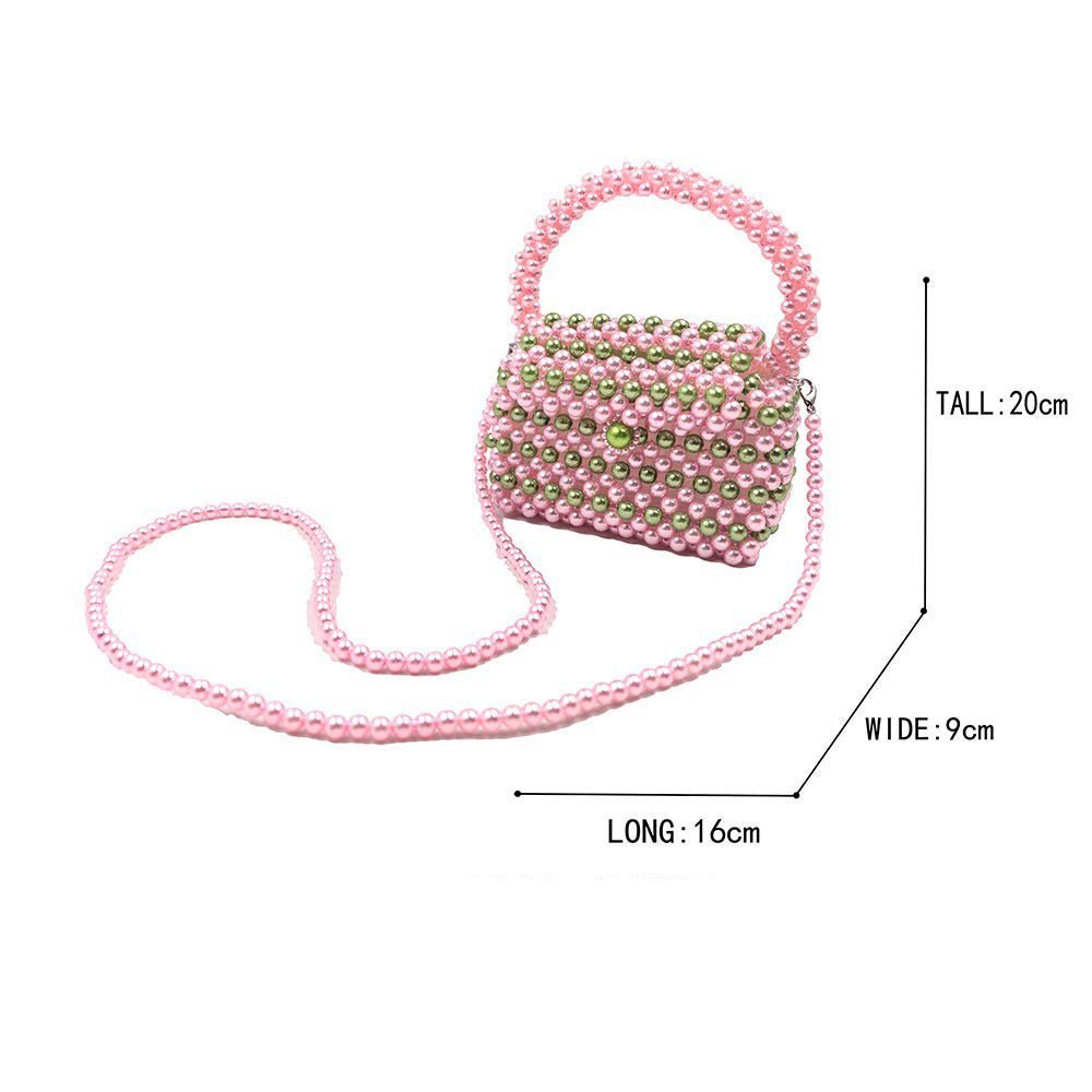 Pearl Beaded Mini Top Handle Handbag / Crossbody Bag - Especially Yours