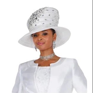 Black Church Hat with Jewel Embellishments - Champagne Italy - Especially Yours