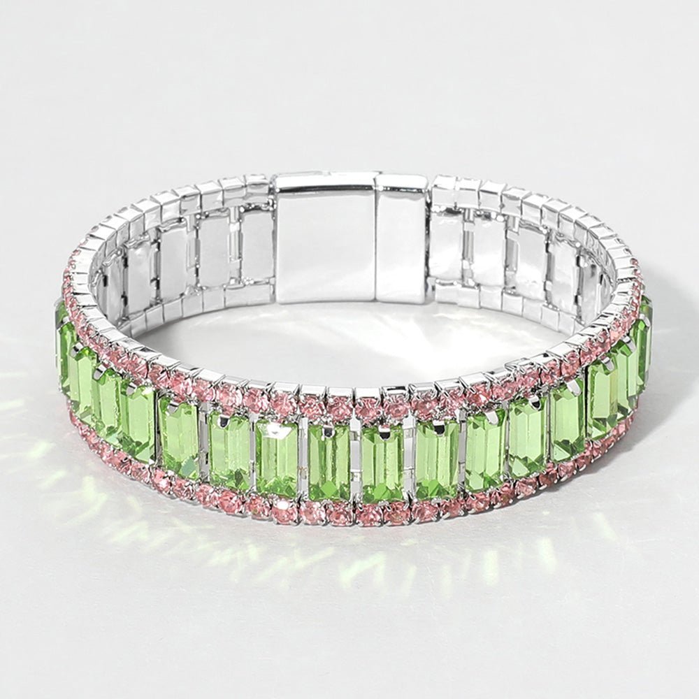 Baguette Stone Cluster Magnetic Evening Bracelet - Especially Yours