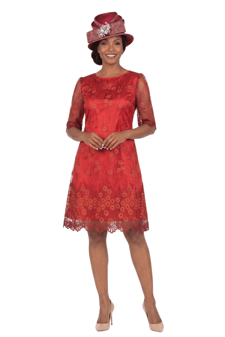1pc Short Slv Lux Lace A-line Dress - Especially Yours