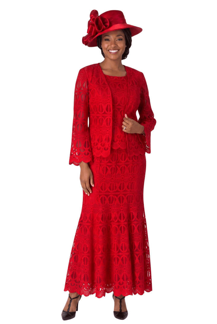 3pc Lux Lace Skirt Suit w/ Scallop Hems - Especially Yours