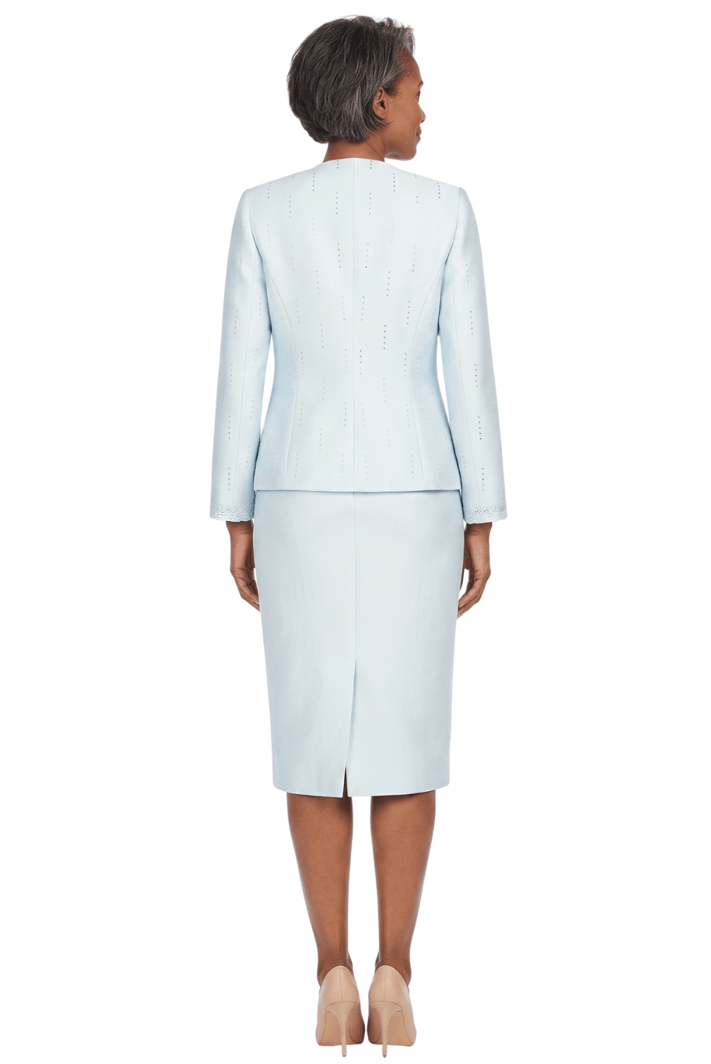 3pc Silky Twill Skt Suit w/ Meteoric Stones - Plus - Especially Yours