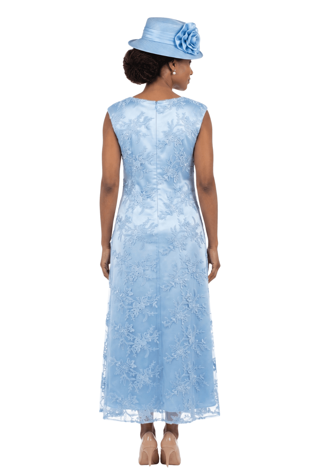 2pc Lace Dress & Hi-Lo Pull Over Lace Cape - Plus size - Especially Yours