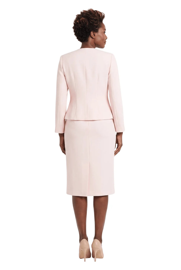 3pc Novelty Skirt Suit w/ Embellished Button - Plus Size