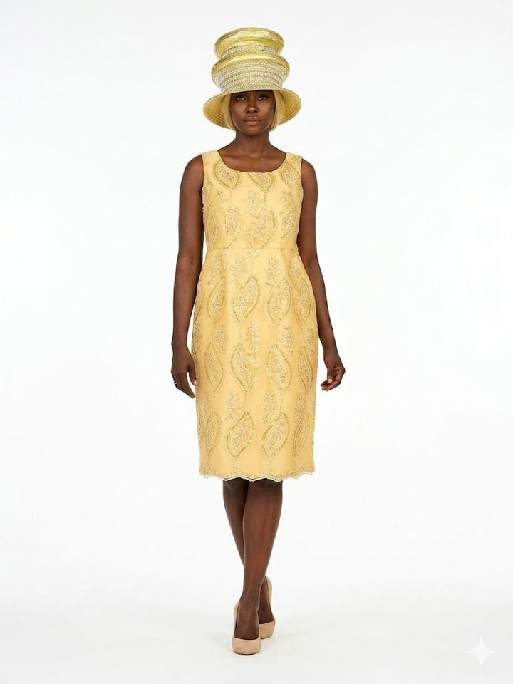 Embroidered Mesh 2pc A - Line Jacket Dress w/ Belt - Especially Yours