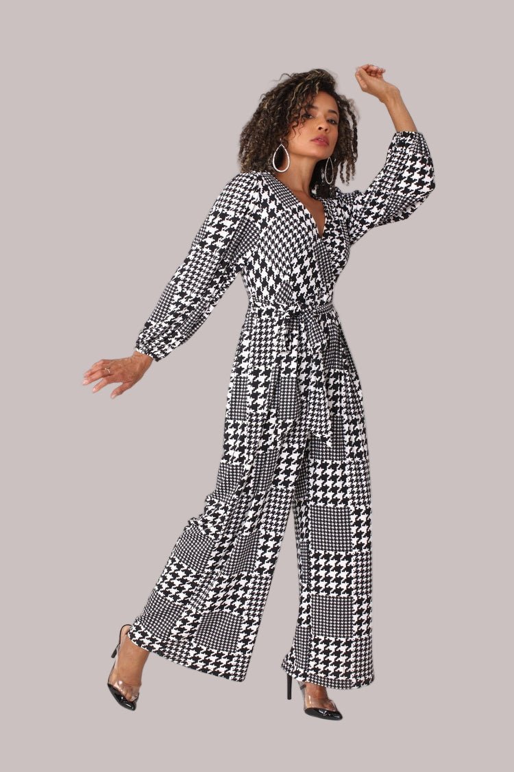 Wide - Leg Jumpsuit with Puff Sleeves - 81990 - Especially Yours