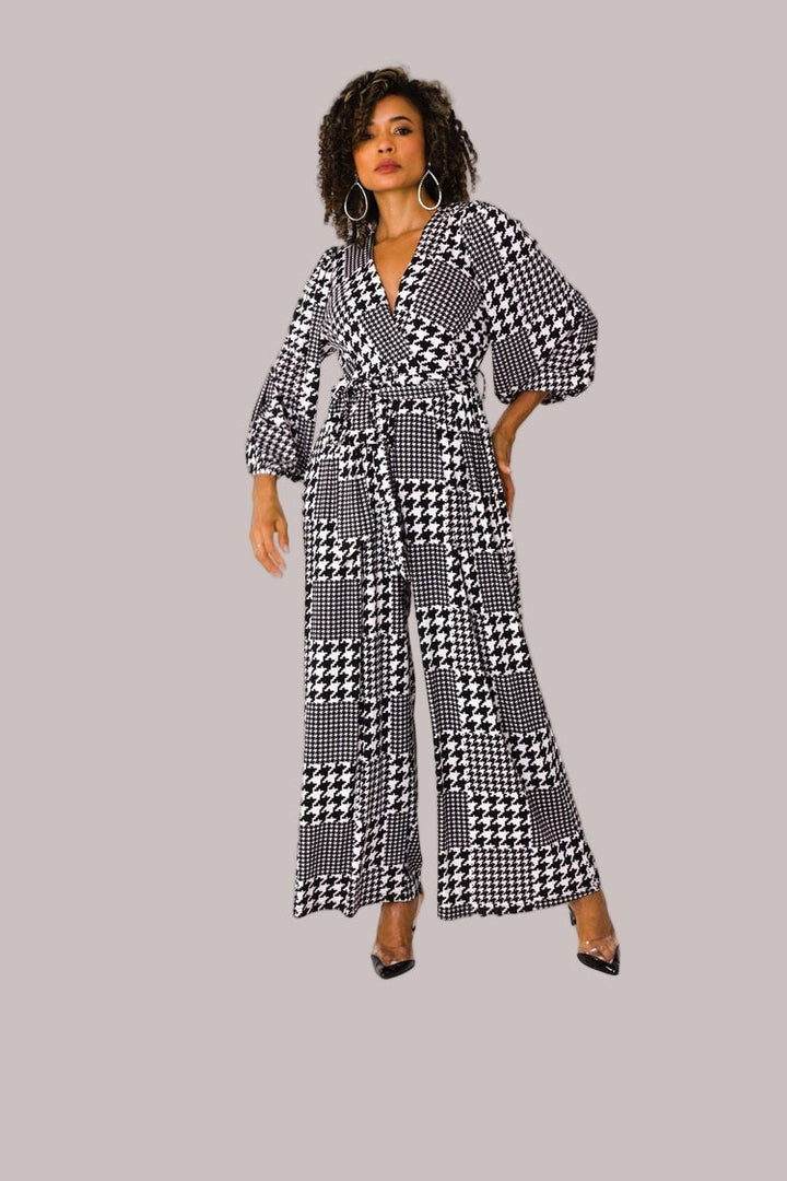 Wide - Leg Jumpsuit with Puff Sleeves - 81990 - Especially Yours