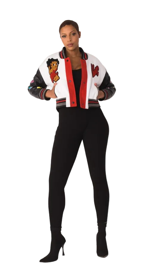 Betty Boop Varsity Crop Jacket - 82236