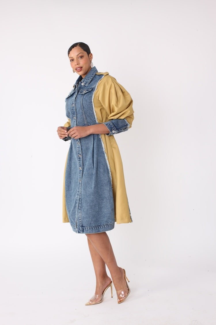 Two Tone Denim Dress - 82397 - Especially Yours