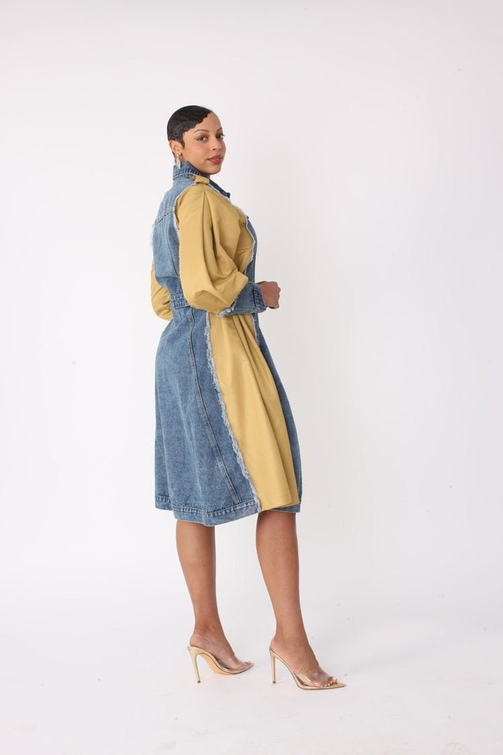 Two Tone Denim Dress - 82397 - Especially Yours