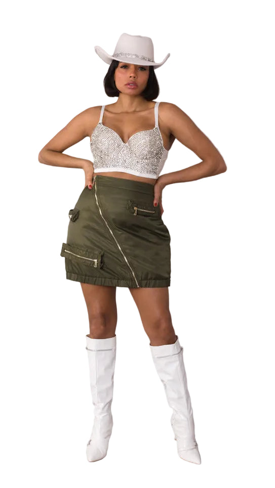 Utility Cargo Mini Skirt -82405