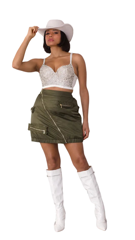 Utility Cargo Mini Skirt -82405