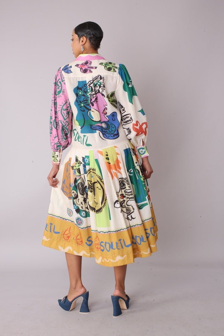 Artistic Print Shirt Dress - 82425 - Especially Yours