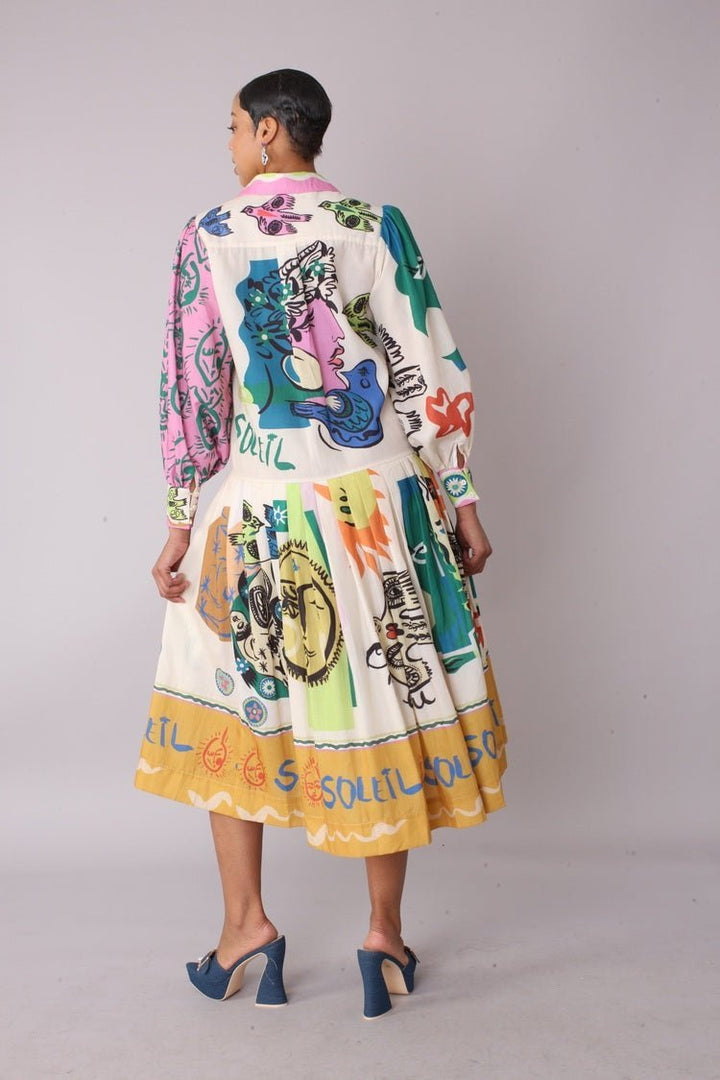 Artistic Print Shirt Dress - 82425 - Especially Yours