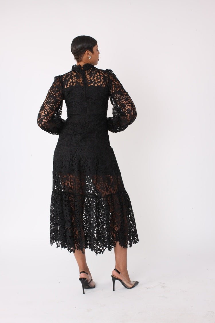 Chartreuse Lace Midi Dress - 82434 - Especially Yours