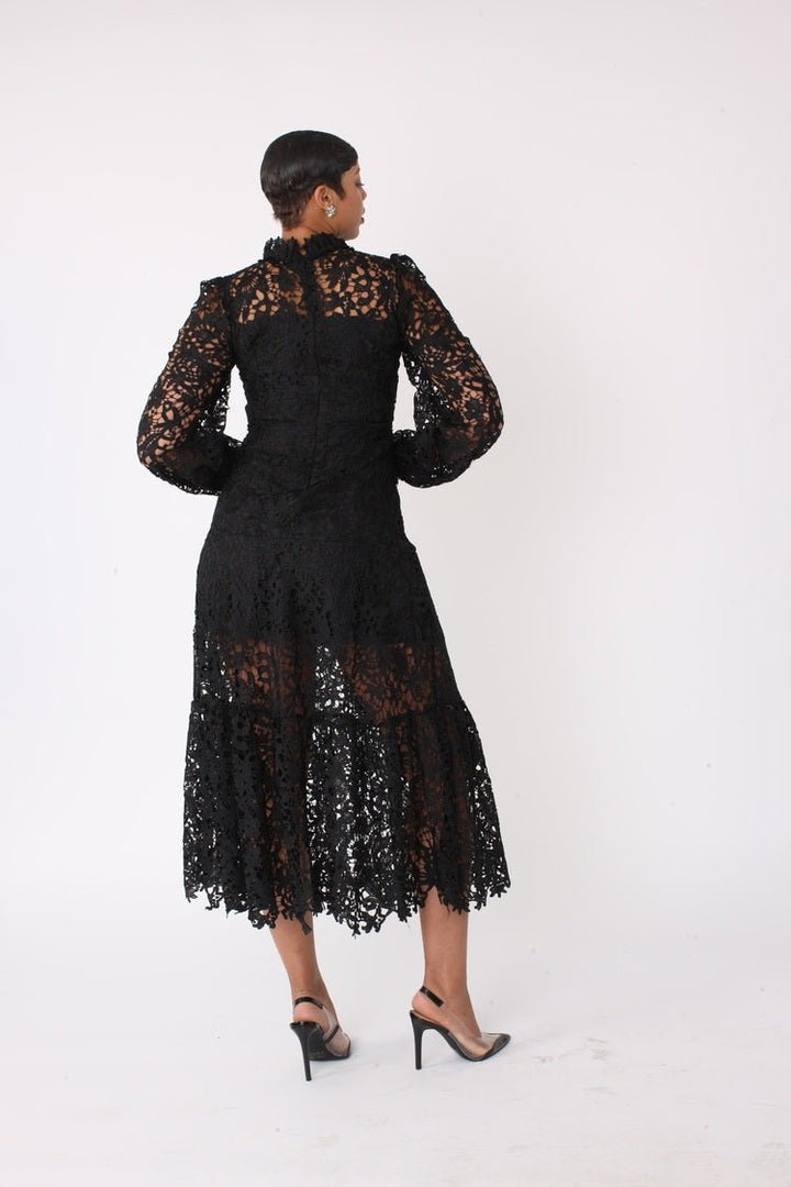 Chartreuse Lace Midi Dress - 82434 - Especially Yours