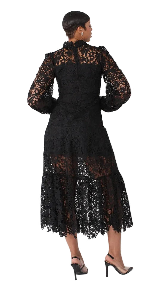 Chartreuse Lace Midi Dress -82434