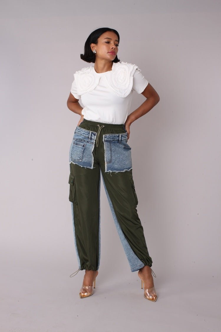 Denim Hybrid Cargo Joggers - 82656 - Especially Yours
