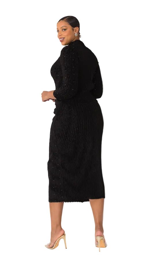 Velvet Midi Skirt Set | 82767