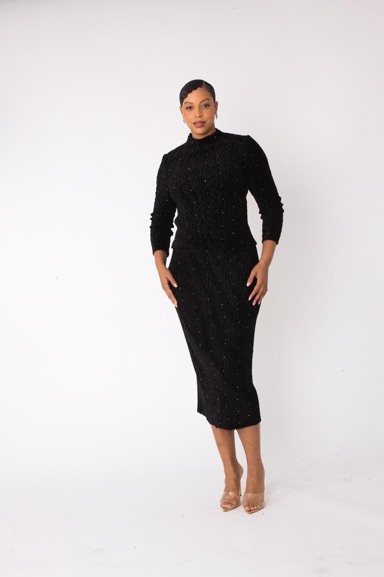 Velvet Midi Skirt Set | 82767 - Especially Yours