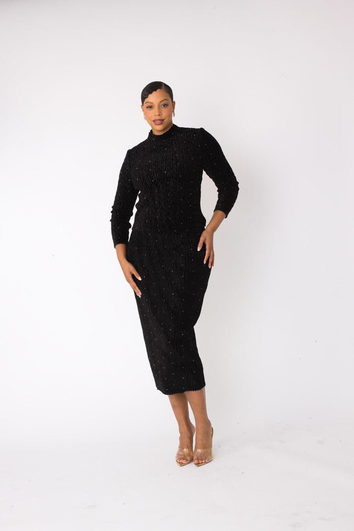 Velvet Midi Skirt Set | 82767 - Especially Yours