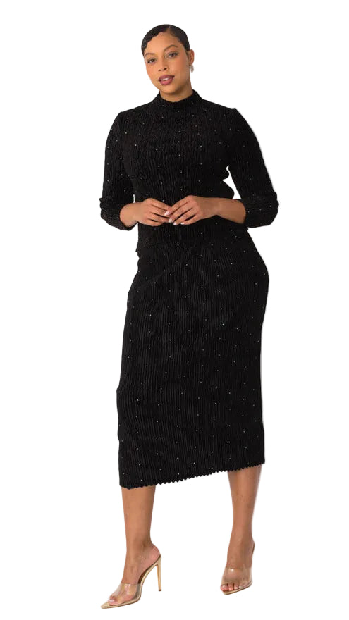 Velvet Midi Skirt Set | 82767