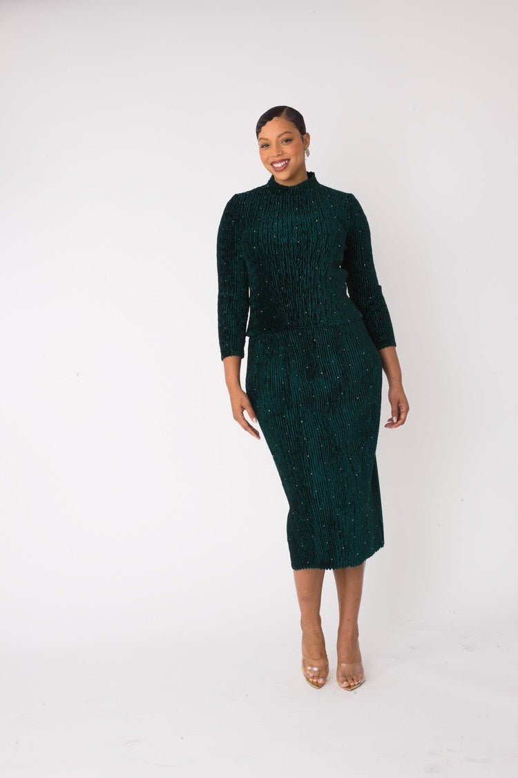 Velvet Midi Skirt Set | 82767 - Especially Yours